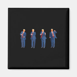 Aimant Trump Danser L'Amérique 47 Et 4 juillet Pères D