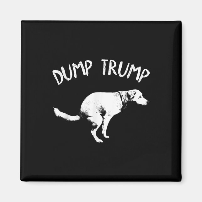 Aimant Trump Dog Pooping Dump (Devant)
