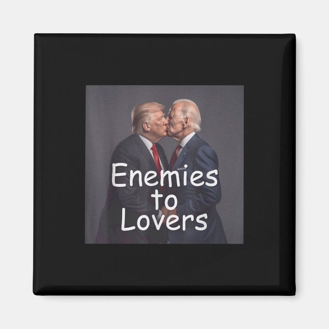 Aimant Trump Drôle Et Biden S'Embrasser, Ennemis Aux Aima (Devant)