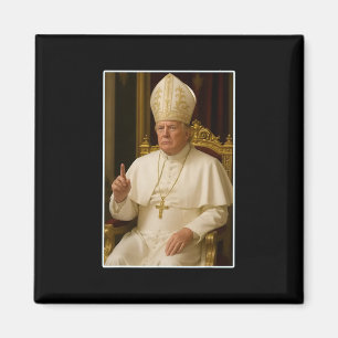 Aimant Trump en tant qu'Eglise du Vatican Pape Trump drôl