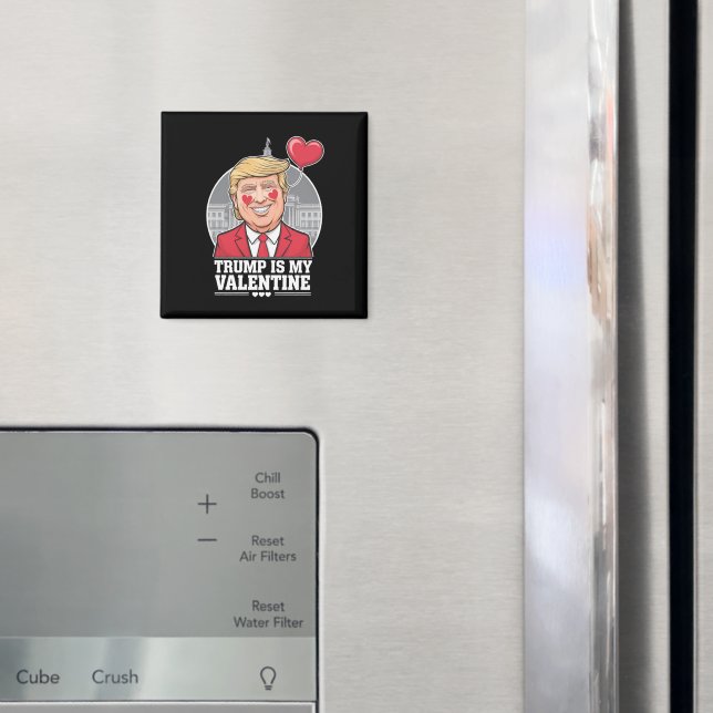 Aimant Trump est mon Valentin Rétro Saint-Valentin  (In situ (réfrigérateur))