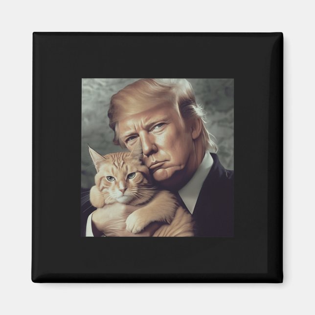 Aimant Trump Et Chat - Drôle Trump Cat Meme (Devant)