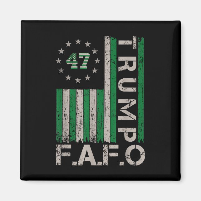 Aimant Trump Fafo F Around Découvrez-Nous Drapeau St. Pat (Devant)