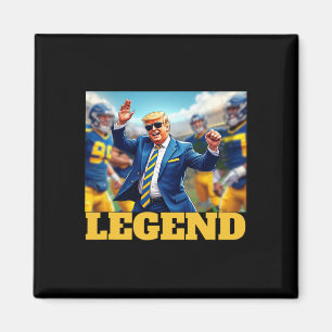Aimant Trump Football Danse Collégiale Bleu Et Jaune