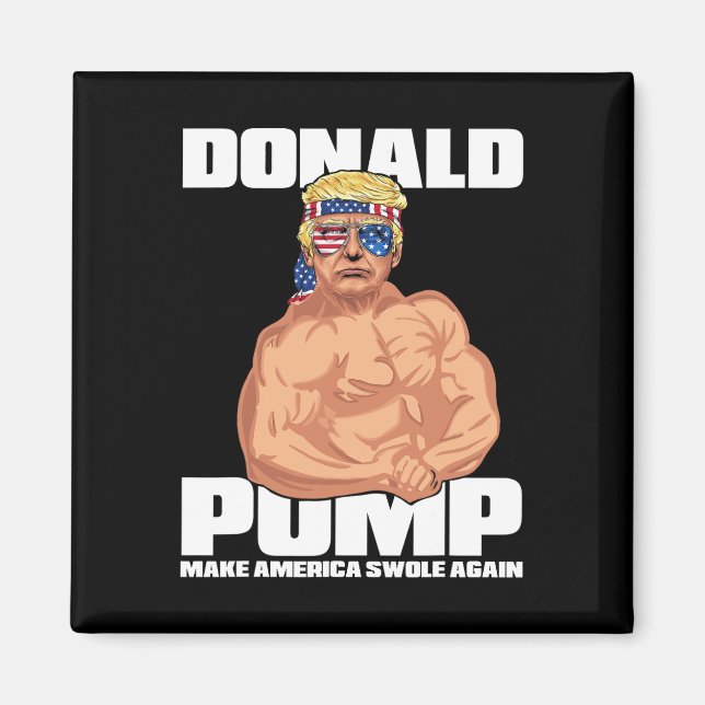 Aimant Trump Funny le 4 juillet Donald Pump (Devant)