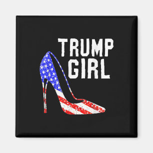 Aimant Trump Girl Trump Élection 2025 Drapeau américain