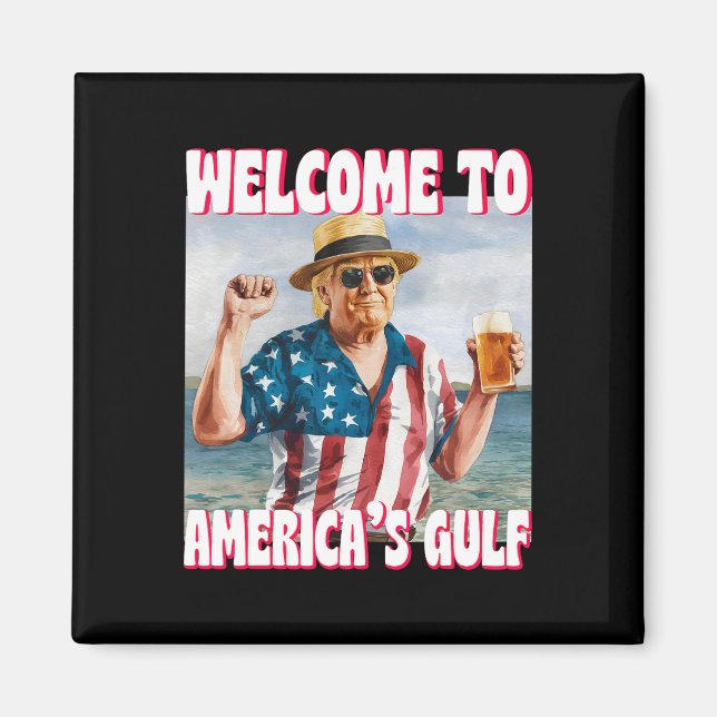 Aimant Trump Golfe Des États-Unis Golfe Drôle Du Mexique  (Devant)