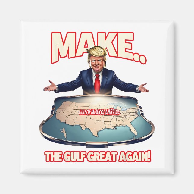 Aimant Trump Golfe Des États-Unis Golfe Drôle Du Mexique  (Devant)