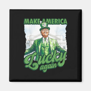 Aimant Trump Jour de la Saint Patrick drôle Rendre l'Amér