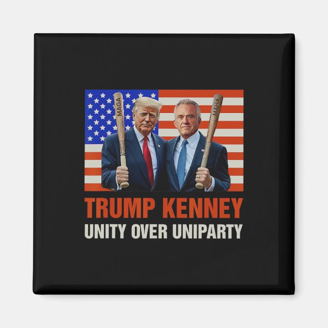 Aimant Trump Kennedy Unity over Uniparty 2024 Funny Elect (Devant)