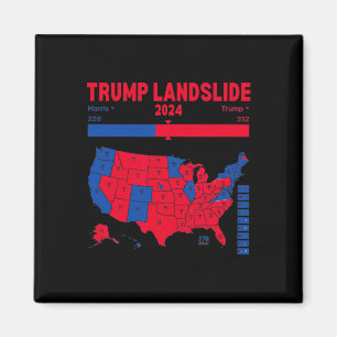 Aimant Trump Landslide 2024 Carte électorale 312 Carte de