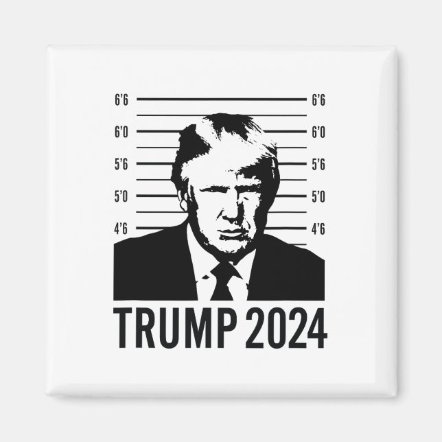 Aimant Trump Mugshot Président 2024 (Devant)