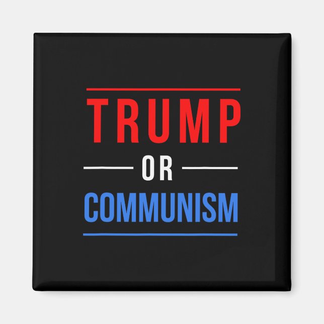 Aimant Trump ou communisme Drôle élection 2025  (Devant)