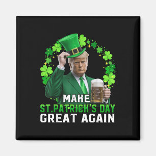 Aimant Trump redonne à Trump à l'Jour de la Saint Patrick