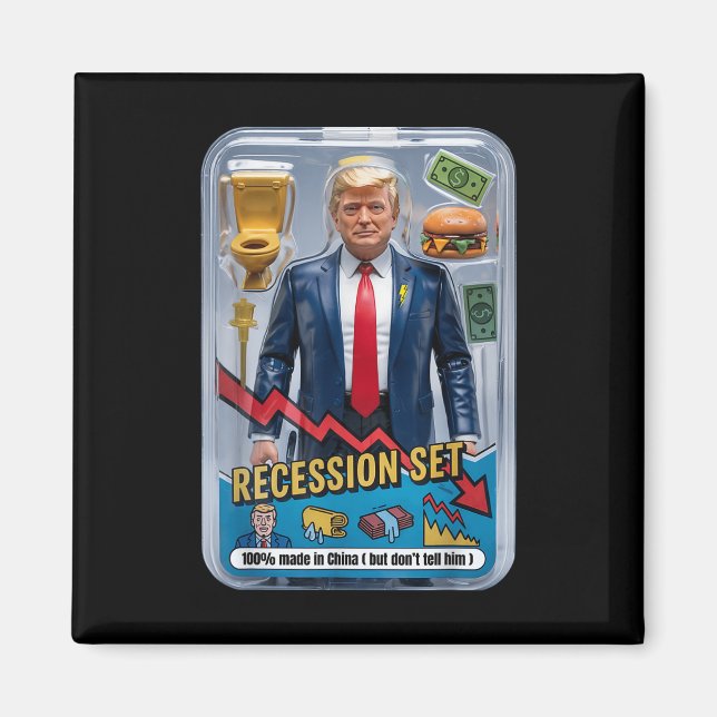 Aimant Trump Satire Survié Récession Box Set Action Fig (Devant)