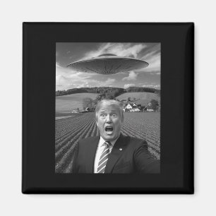 Aimant Trump selfie avec un alien ufo drôles de cadeaux T