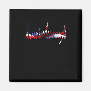 Aimant Trump Signature Usa Drapeau 4 juillet 2024 Maga Te