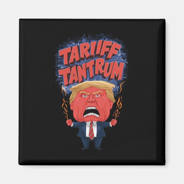 Aimant Trump Tarif Tantrum Viral Graphisme (Devant)