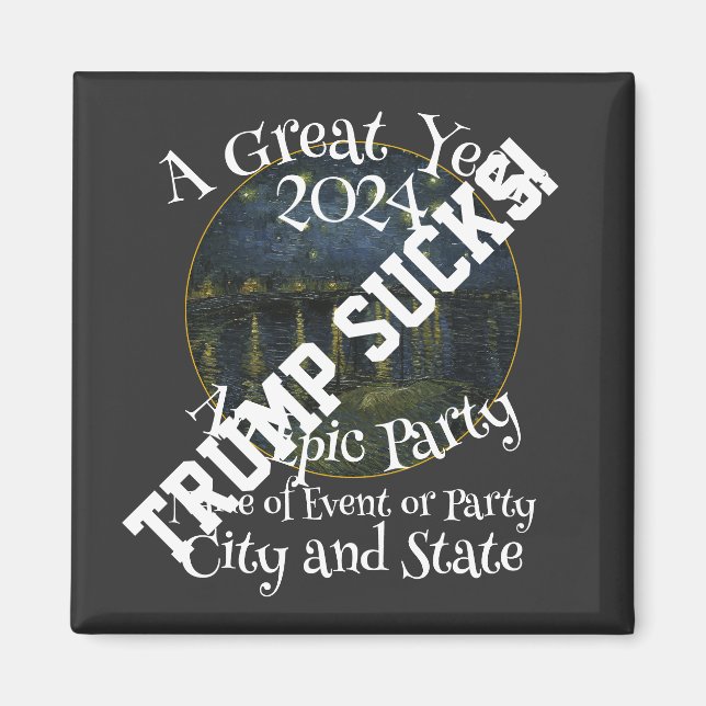 Aimant Trump Tea Garden Surprise Party Block 2024 (Devant)