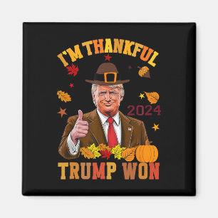 Aimant Trump Thanksgiving Je remercie Trump Won 2