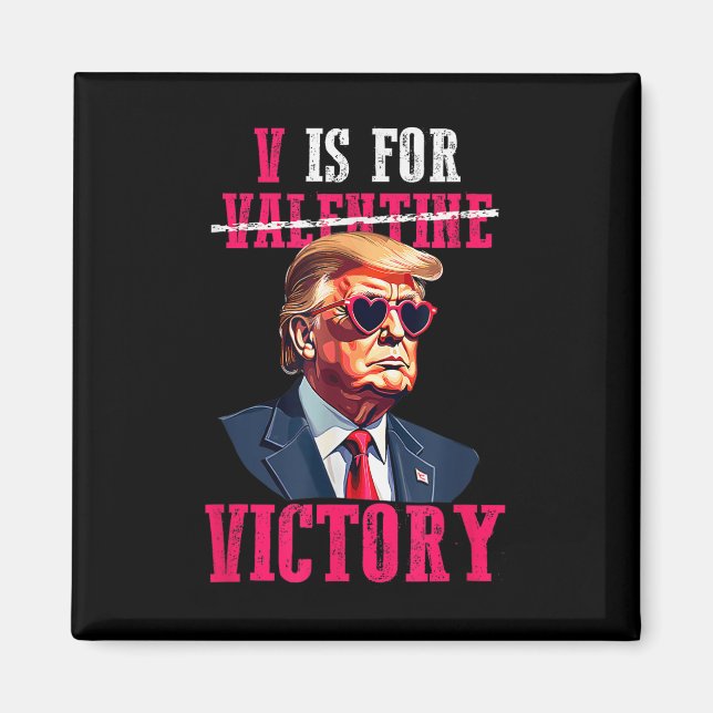 Aimant Trump Valentines Jour V : Victoire Trump (Devant)