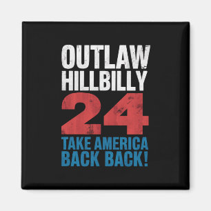 Aimant Trump Vance 2024 Hors-la-loi Hillbilly Drapeau amé