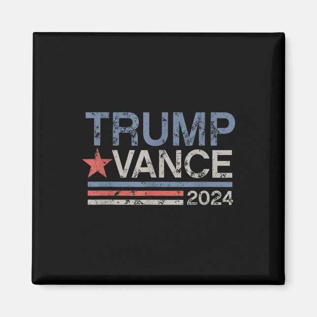 Aimant Trump Vance 2024 Retro Stripe Trump Jd Vance (Devant)