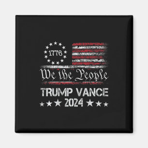 Aimant Trump Vance 2024 Retro Stripe Trump Jd Vance (sur