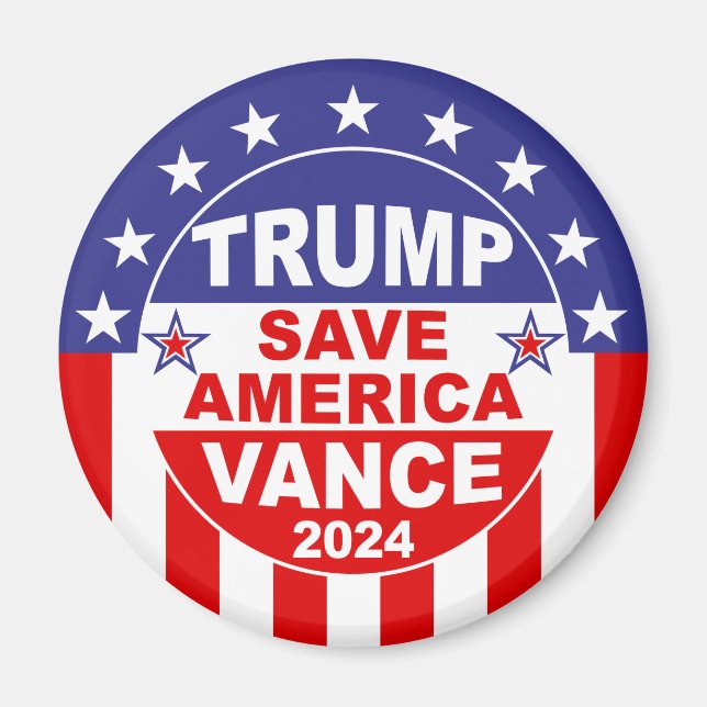 AIMANT TRUMP VANCE 2024 SAVE AMERICA (Devant)