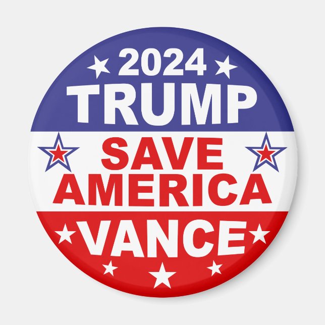 AIMANT TRUMP VANCE 2024 SAVE AMERICA (Devant)