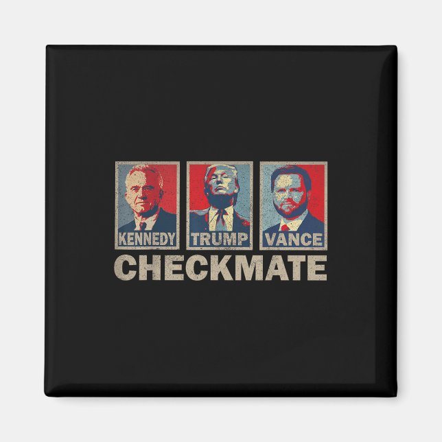 Aimant Trump Vance Kennedy Checkmate 2024 Election Republ (Devant)