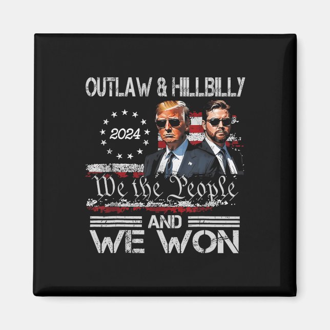 Aimant Trump Vance We Won Win Inauguration Day 2025 47th (Devant)