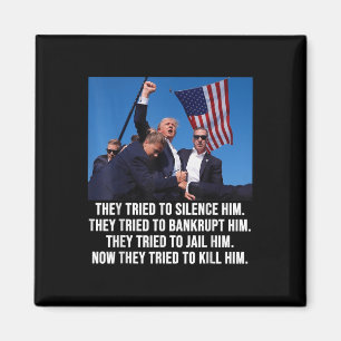 Aimant Trump vit, Trump combat -combat- combat 2024