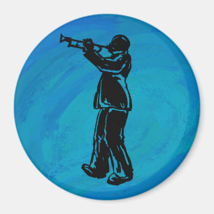 Aimant Trumpet bleu New York Boogie Nuits