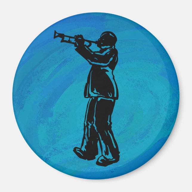 Aimant Trumpet bleu New York Boogie Nuits (Devant)