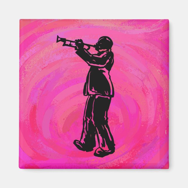 Aimant Trumpet Boogie Nuits New York Hot rose (Devant)