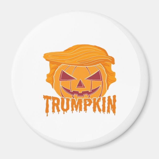 Aimant Trumpkin Classic - Style Président Citrouille (Devant)