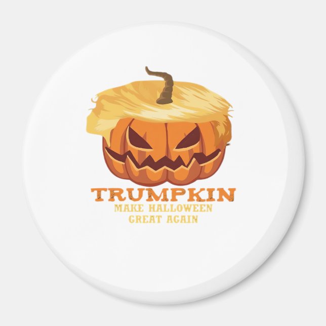 Aimant Trumpkin Funny Halloween Citrouille - Costume clas (Devant)