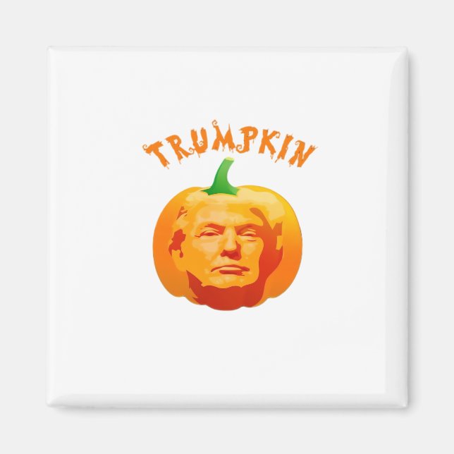 Aimant Trumpkin Funny Halloween - Éffrayant Parody Editio (Devant)