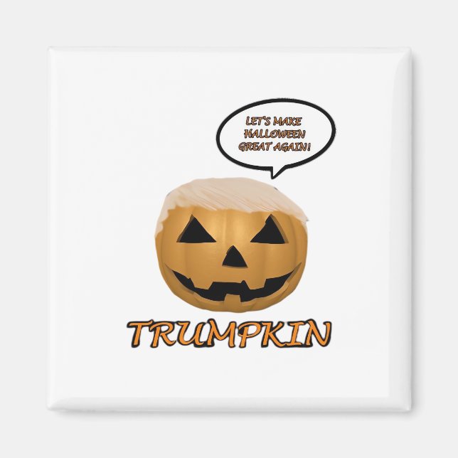 Aimant Trumpkin Halloween ajusté (Devant)