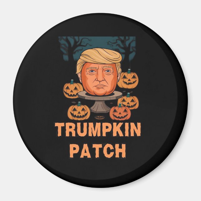 Aimant Trumpkin Halloween - Drôle Citrouille politique De (Devant)