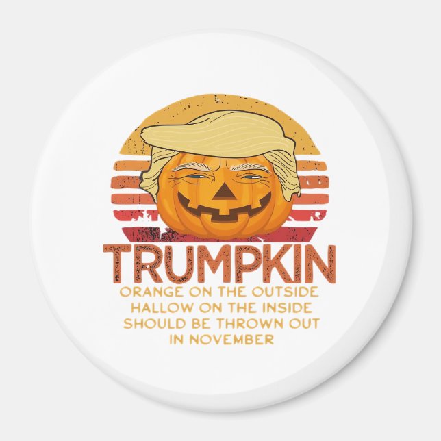 Aimant Trumpkin Halloween Funny Classic - Pumpk politique (Devant)