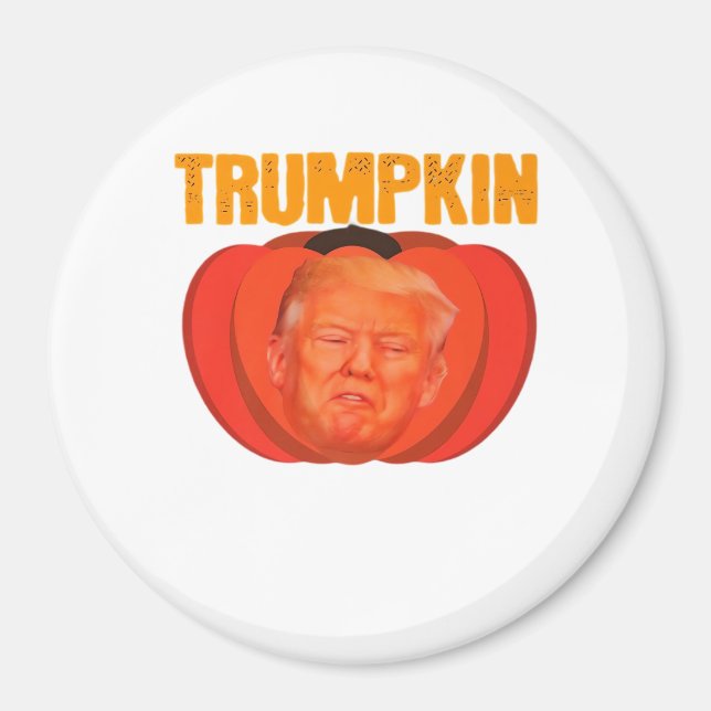 Aimant Trumpkin Halloween Jack-o'-lantern Graphic Funny (Devant)
