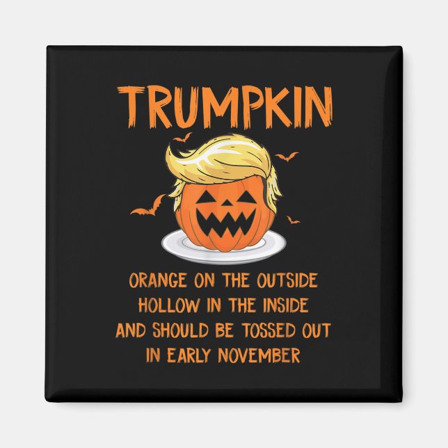 Aimant Trumpkin Orange Sur La Hallowee Anti-Trump Extérie (Devant)