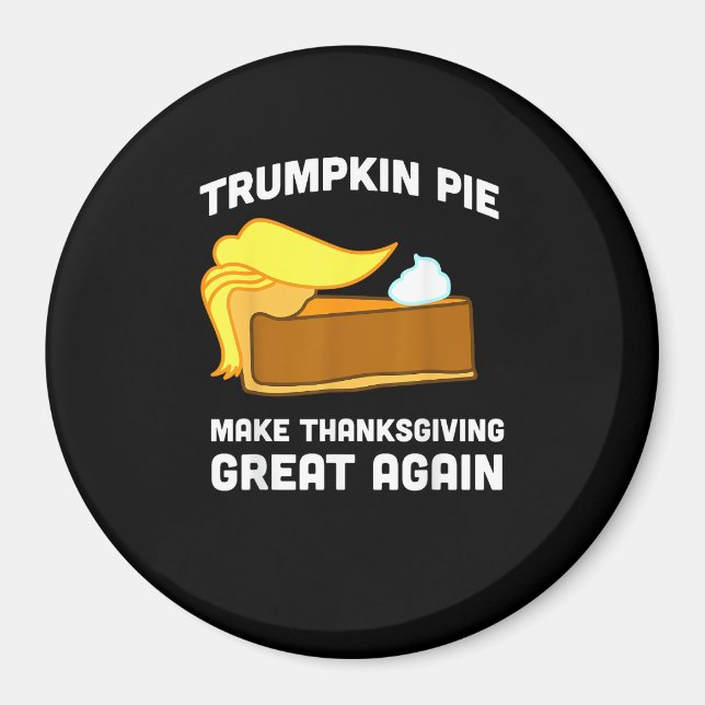Aimant Trumpkin Pie Rendre Thanksgiving Grand Encore Drôl (Devant)