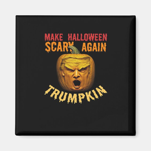 Aimant Trumpkin Rendre Halloween effrayant - Drôle Donald (Devant)