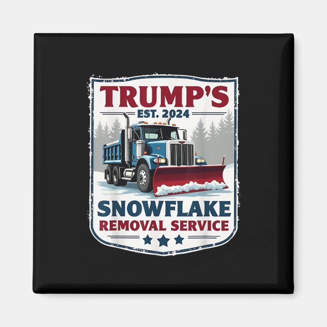 Aimant Trumps Snowflake Service de suppression Funny Trum (Devant)