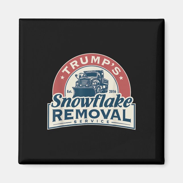 Aimant Trumps Snowflake Service de suppression Funny Trum (Devant)