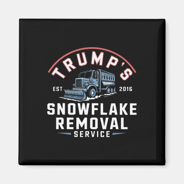 Aimant Trumps Snowflake Service de suppression Funny Trum (Devant)