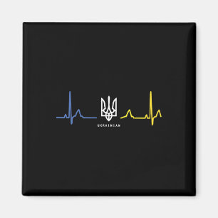 Aimant Tryzub ukrainien Drapeau de l'Ukraine Trident Zele